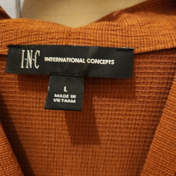 International Concepts large orange blouse with ruched waist line . - Picture 4 of 4